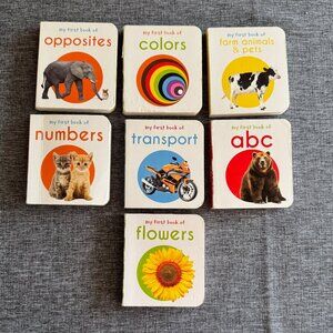 7 First Picture Board Books  - Small for little hands